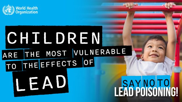 Children are the most vulnerable to the effects of lead.