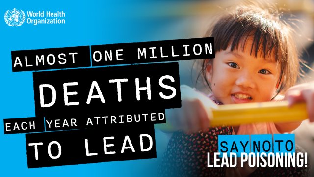 Almost one million deaths each year attributed to lead.