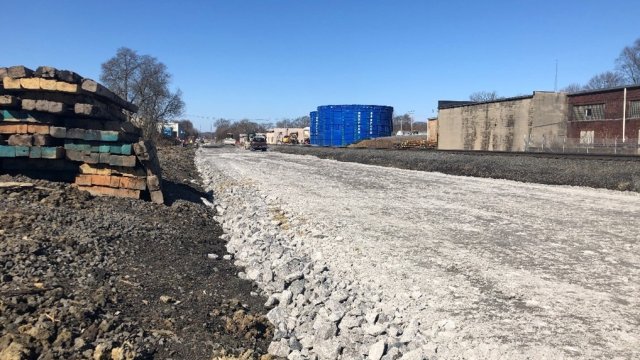 south tracks are backfileld with clean material and compacted