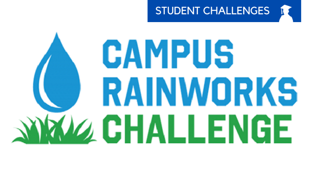Campus RainWorks Challenge graphic identifier, with a banner that identifies it as a student challenge