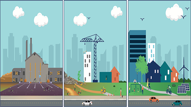 Image depicting the revitalization timeline from abandomment to revitalization