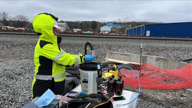 Groundwater is regularly sampled at the derailment site