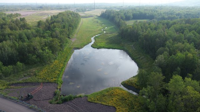 Irrigation operations continue in the restored Unnamed Creek corridor. 