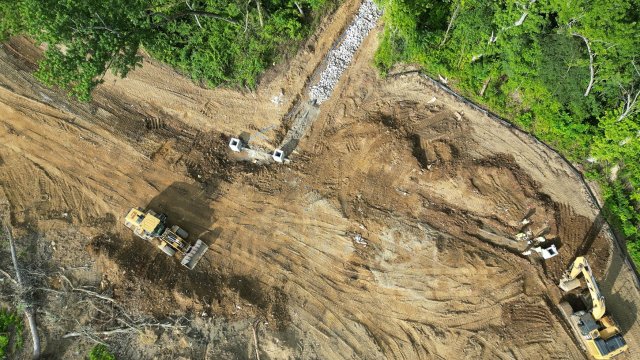 View of outfall 2 installation