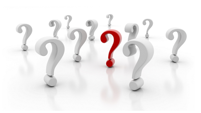 Red question mark surround by white question marks depicting frequently asked questions.