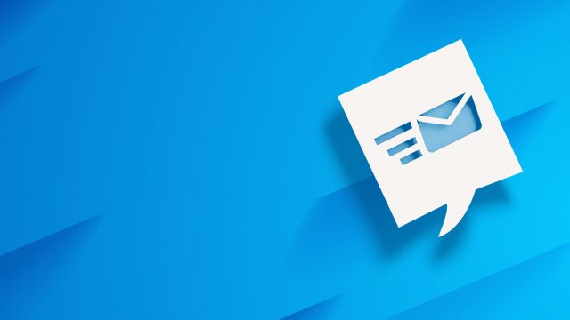 Image of an envelope on a blue background