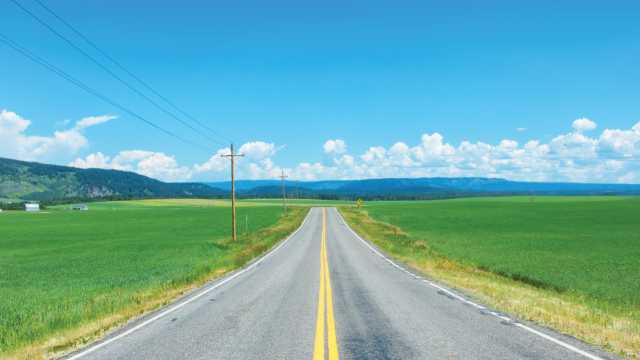 Road with beautiful landscape
