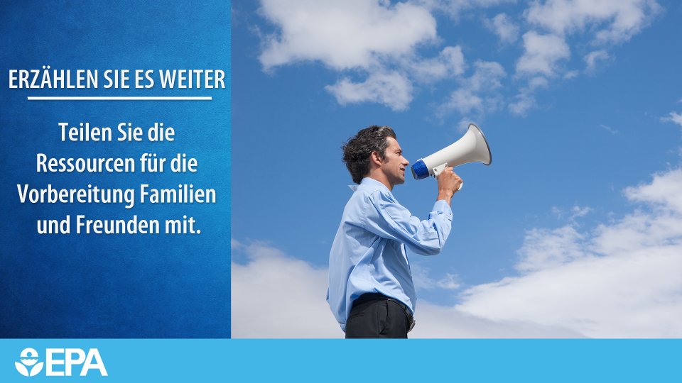 Image of a man standing with a megaphone facing the sky and clouds