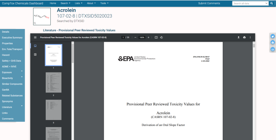 Wikipedia on the CompTox Chemicals Dashboard: Connecting Resources