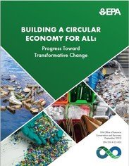 screen shot of cover of the building a circular economy for all progress report
