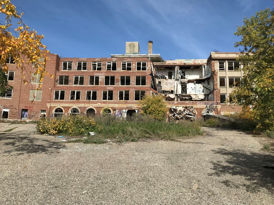Abandoned hospital building in Dunseith, N.D.