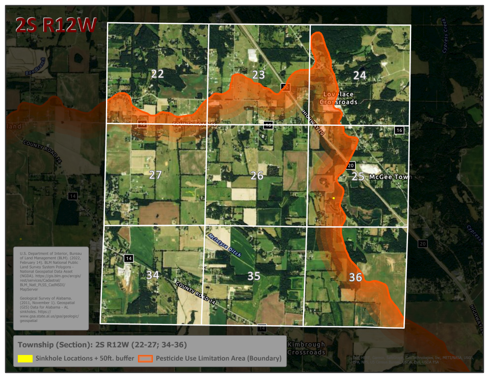 Alabama Township 2SR12W 22-27, 34-36