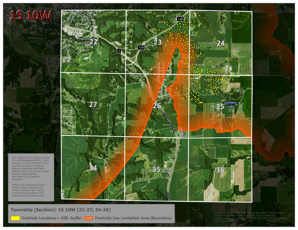 Illinois Township 1S10W 22-27, 34-36