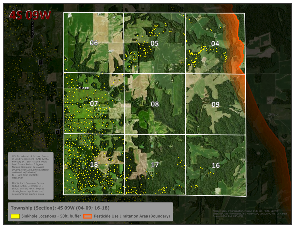 Illinois Township 3S11W 01-03, 10-15