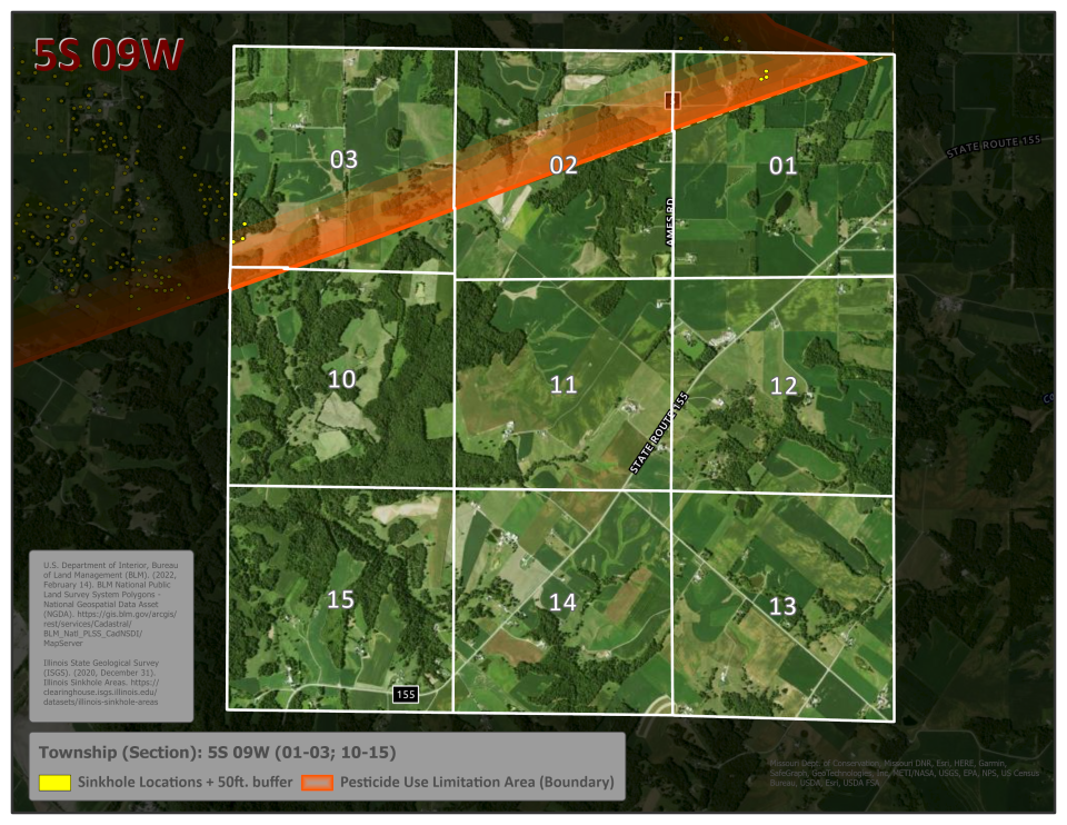 Illinois Township 5S09W 01-03, 10-15