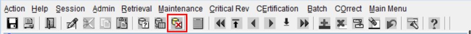 screenshot of only the action bar in aqs with the cancel query button highlighted