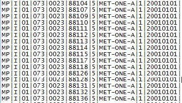example of an AQS transaction file to map samplers to monitors