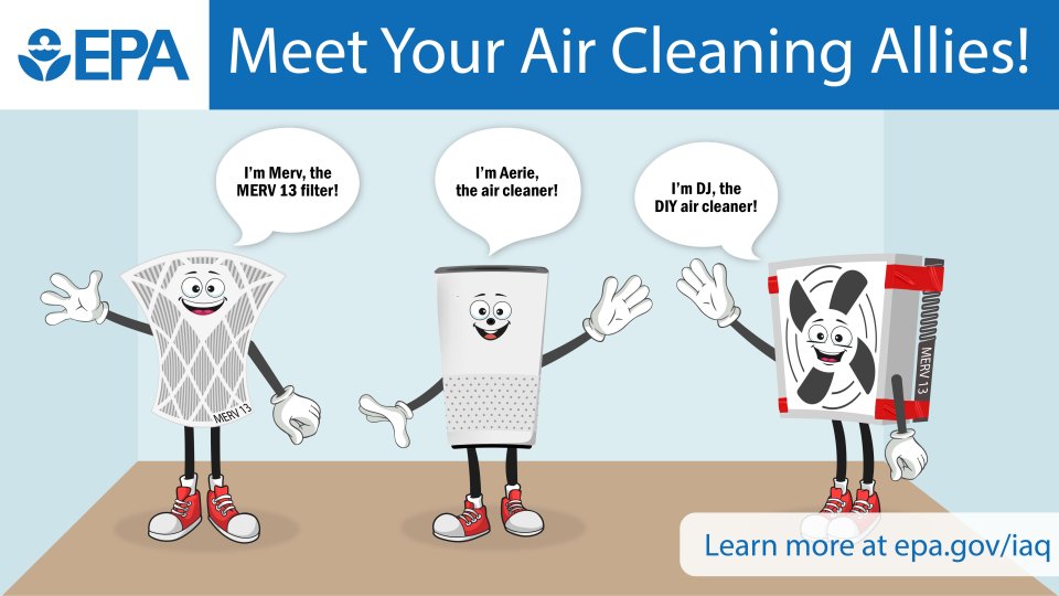 the cartoon characters known as the air cleaning allies