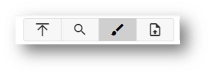Highlighting the paintbrush icon in the profiling toolbar