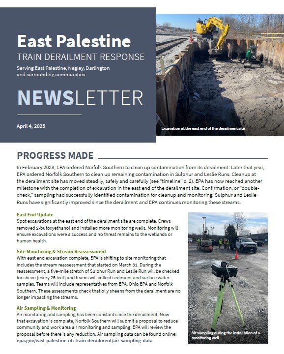 screenshot of front of newsletter 04-04-2025