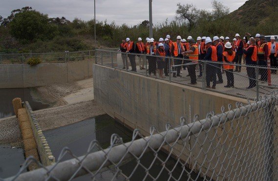EPA Administrator Zeldin started his day by touring the South Bay International Wastewater Treatment Plant, which currently treats up to roughly 25 million gallons of water per day.