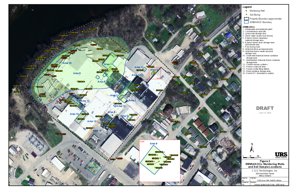 Off Site Residential Area Soil Map depicting soil screening levels