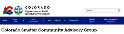 Colorado Smelter CAG webpage