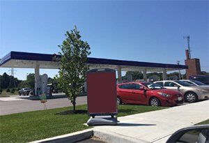 View of Armory’s redeveloped modern gas station. (Photo credit: City of South Portland)