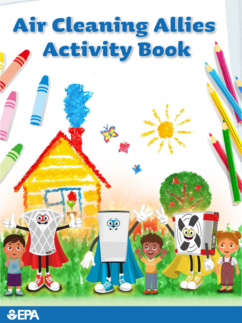 Front cover of the Air Cleaning Allies Activity Book.