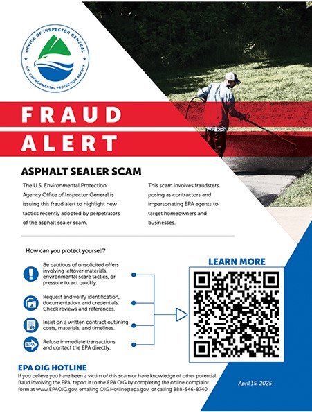 Fraud Alert: Asphalt Sealer Scam