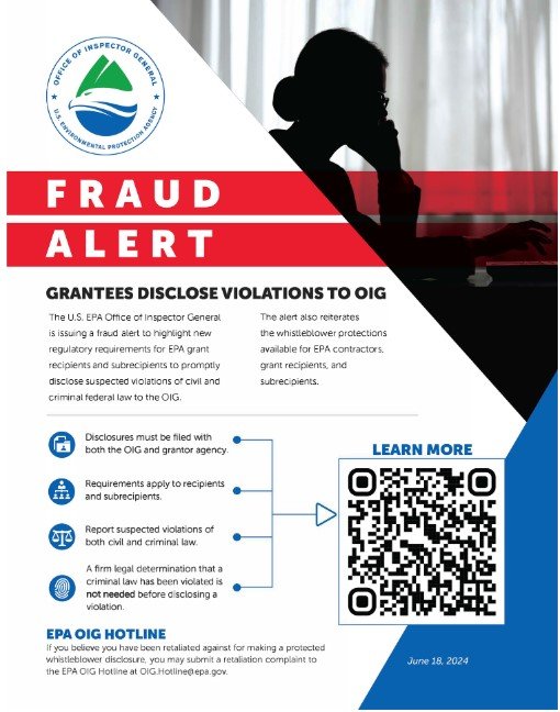 Fraud Alert: Grantees Disclose Violations to OIG