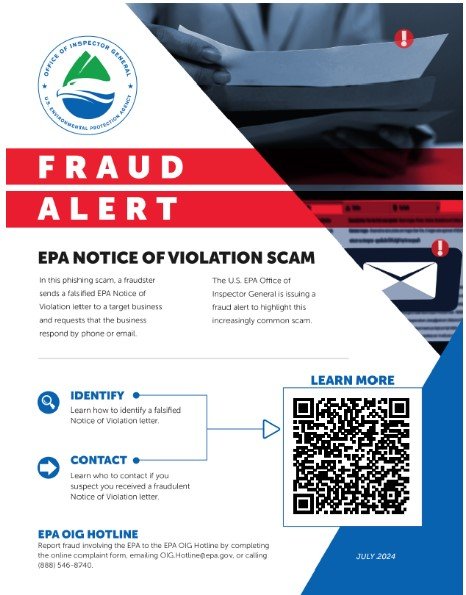 Fraud Alert: Notice of Violation Letter Phishing Scam