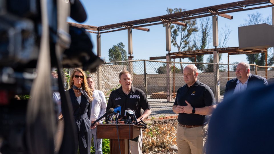 EPA Administrator Lee Zeldin meets with LA officials about wildfire recovery efforts.