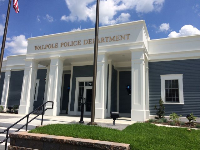 A local police department building