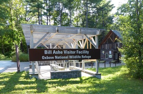 a visitor center sign