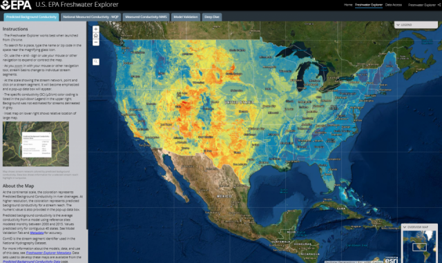 A screencap of freshwater explorer
