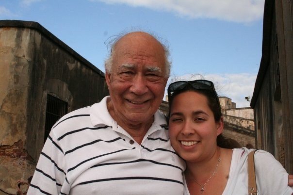 EPA researcher Dr. Monica Jimenez and her dad in Puerto Rico.