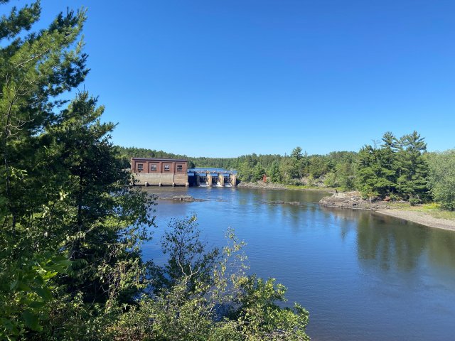 Picture of Scanlon Dam. Remediation will be performed upstream of the Scanlon Dam.