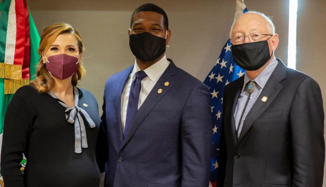 EPA Administrator Regan meeting with Ambassador Salazar and the governor of Baja California, Marina del Pillar, regarding the border.