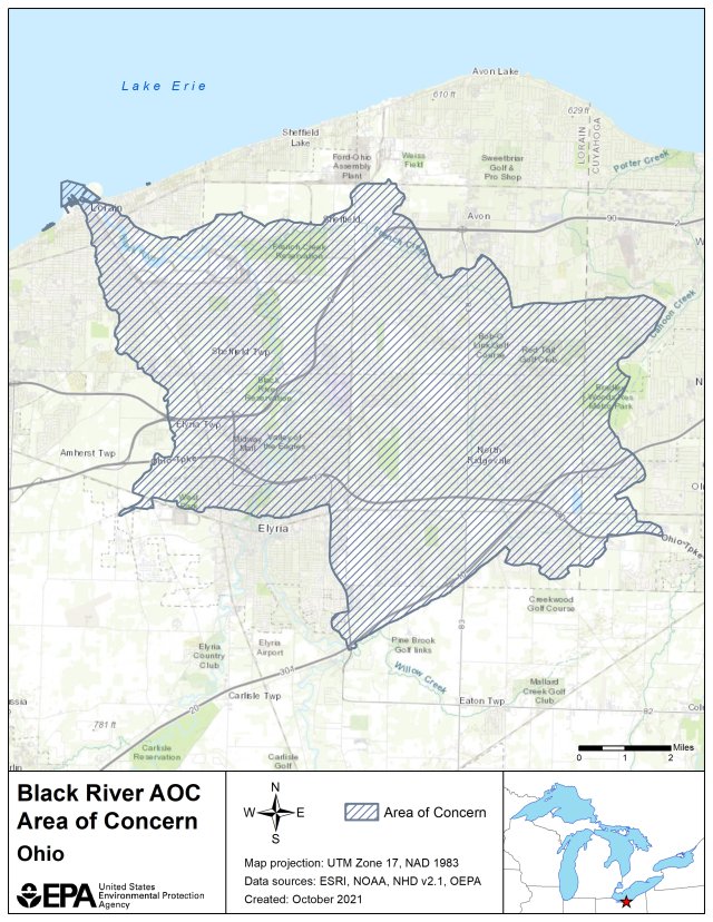 Black River AOC Boundary Map