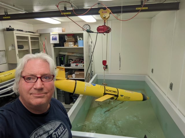 Tom with the underwater glider