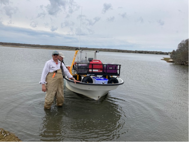 EPA ARRIVING WITH EQUIPMENT TO MONITOR THE COASTAL MARSHES IN NARRAGANSETT BAY (2022)