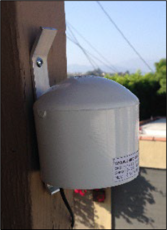 air monitoring canister on a pole