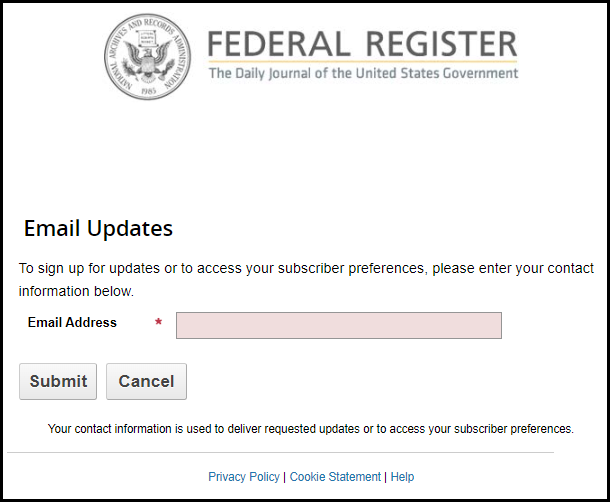 EPACurated Federal Register Listserv Will be Discontinued End of May