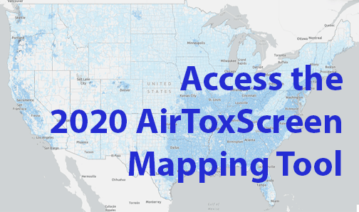 Image of the AirToxScreen mapping tool with a link to access the tool