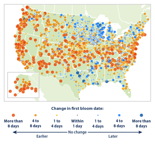 Climate Change Indicators Leaf and Bloom Dates US EPA