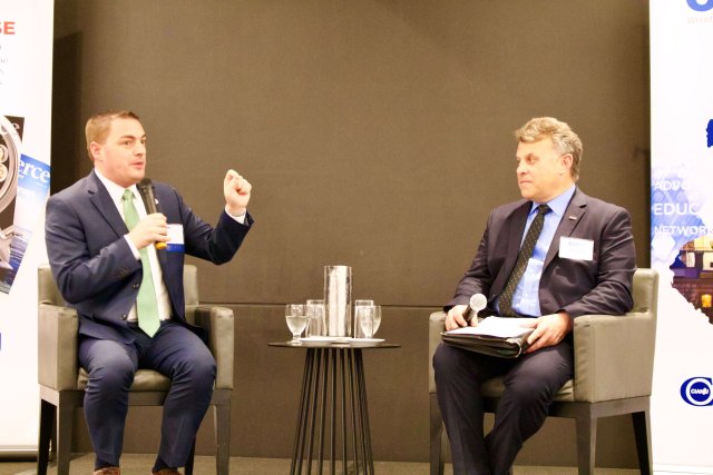 EPA Region 2 Administrator Michael Martucci talking at the Commerce and Industry Association of New Jersey business roundtable.