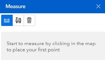 Sample screenshot of the "Measure" tool in the RE-Powering Mapper