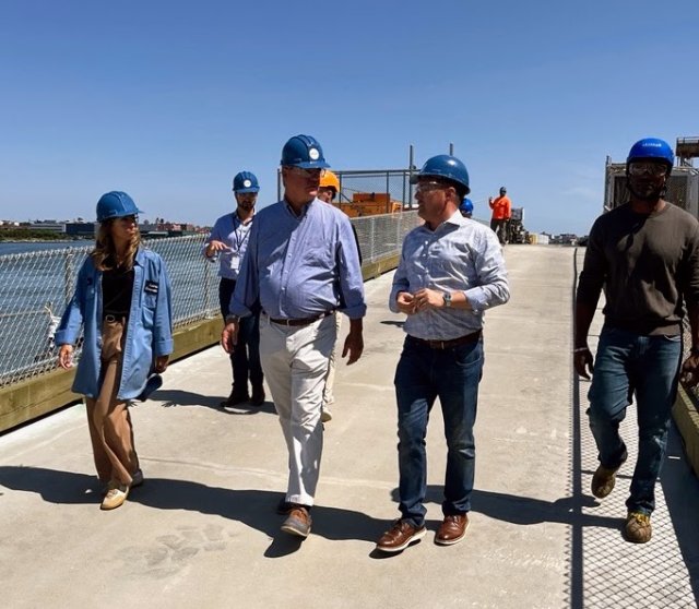 EPA Region 2 Administrator Michael Martucci on walking tour of power plant in Astoria, Queens.