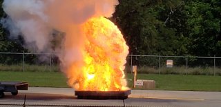 Ignited Burn Pad at Allegany Ballistics Laboratory